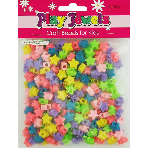 12mm Plastic Star Shape Beads